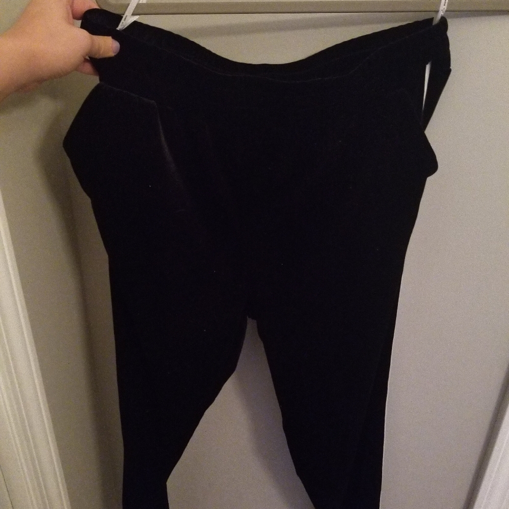 Velvet striped joggers